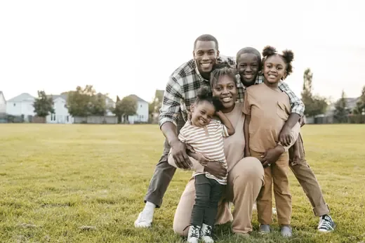 Family enjoying a local community space