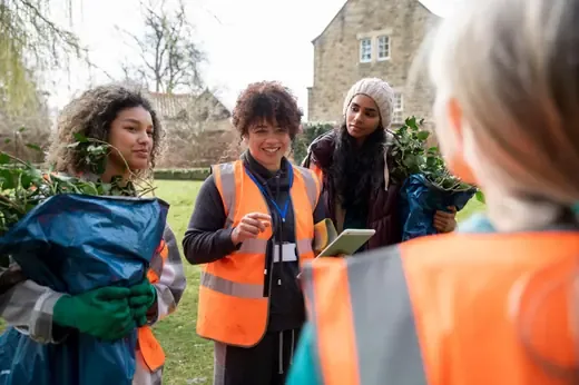 Volunteers supporting a local outdoor event