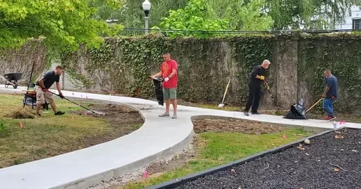 Outdoor community cleanup and service