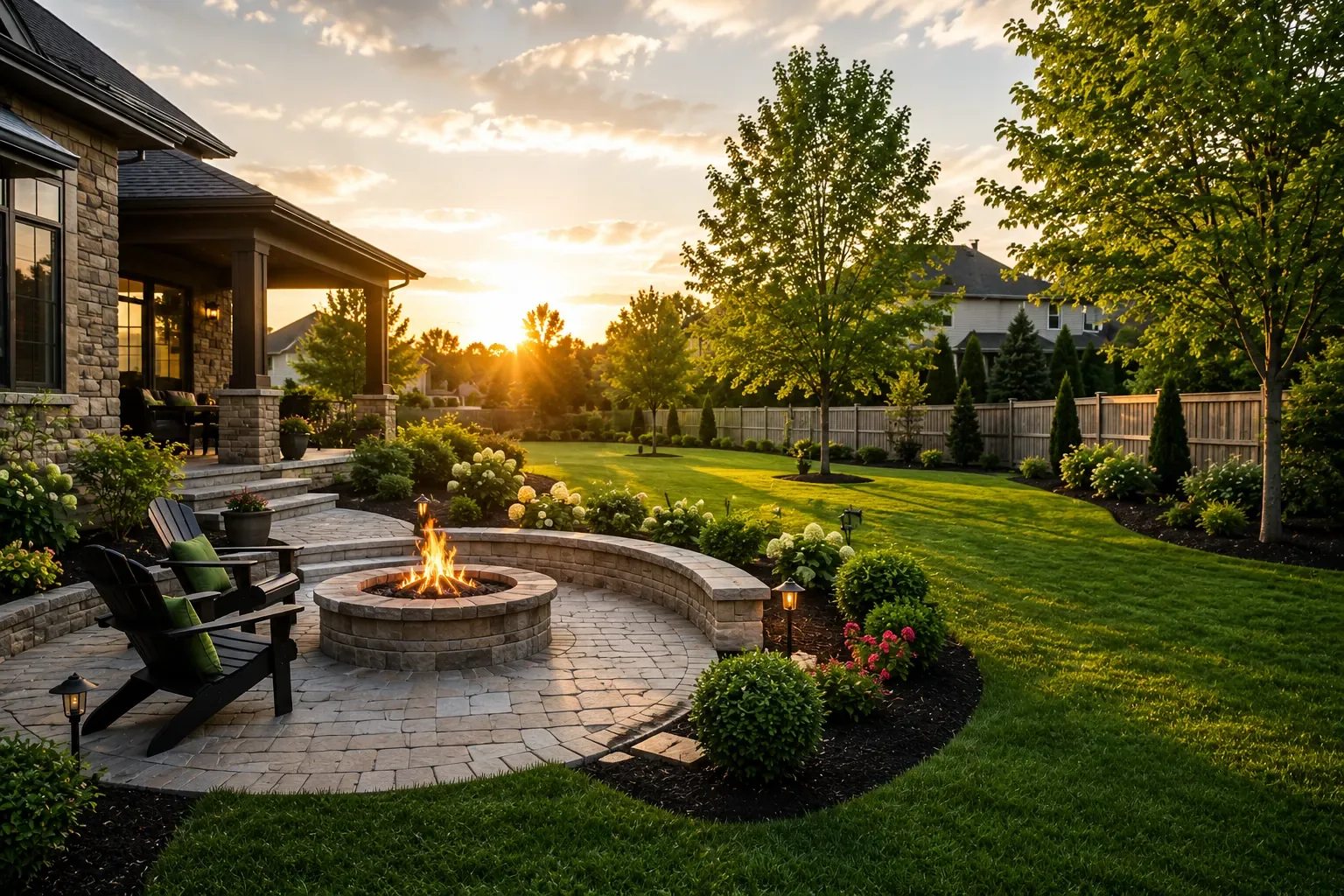 Premium backyard and landscape service area